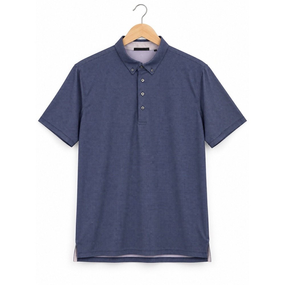 Greyson Ravensfoot Golf Polo Shirt Men's XL Blue Geometric Performance Stretch